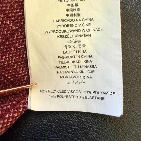 MICHAEL Michael Kors XS NWOT MK Logo Jacquard Merlot Pencil Skirt Sporty Chic - Picture 7 of 11